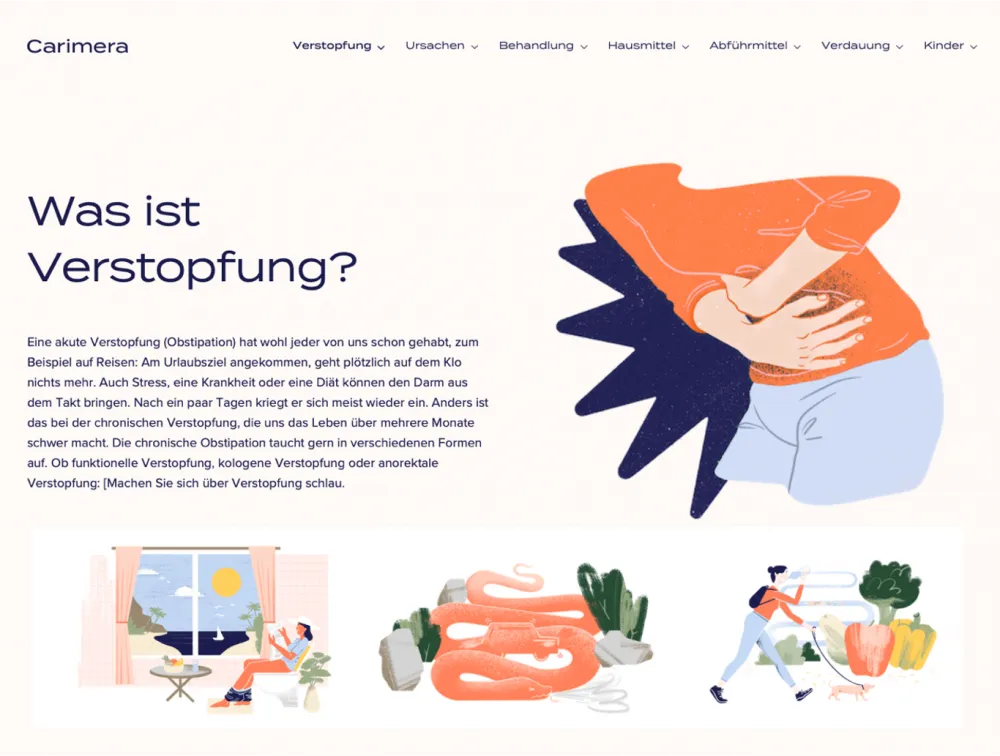 Verstopfung? Das Bild erklärt, was eine akute Verstopfung ist.