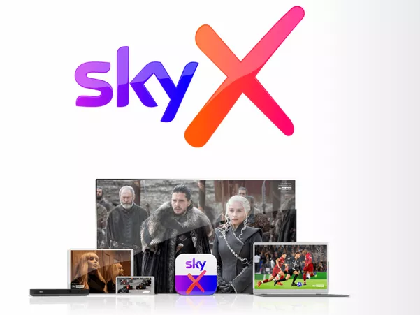 sky X Logo Logo für Streamingdienst